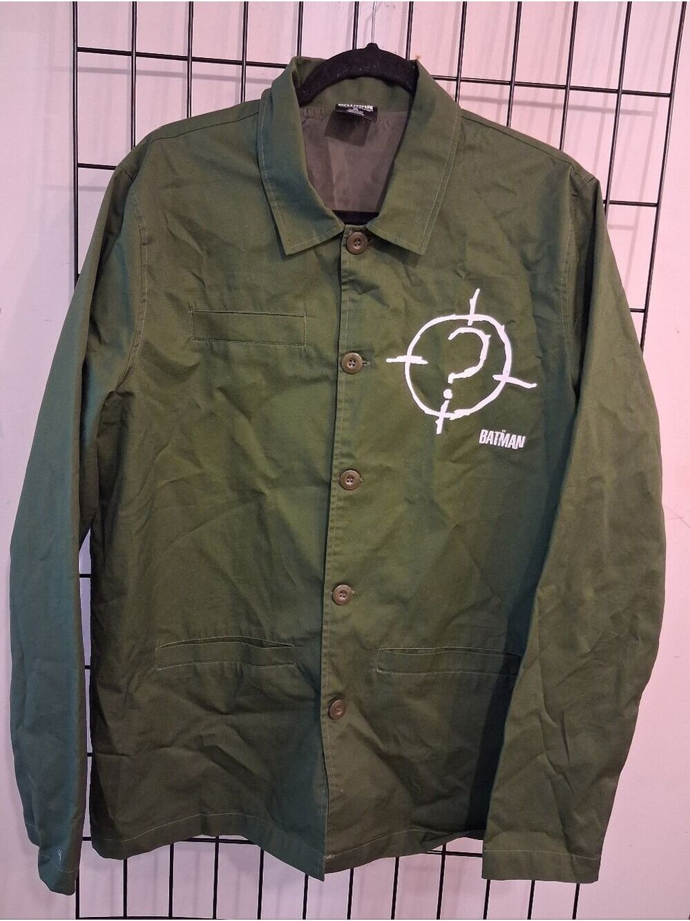 Bioworld The Batman Riddler Button Up Lightweight Jacket